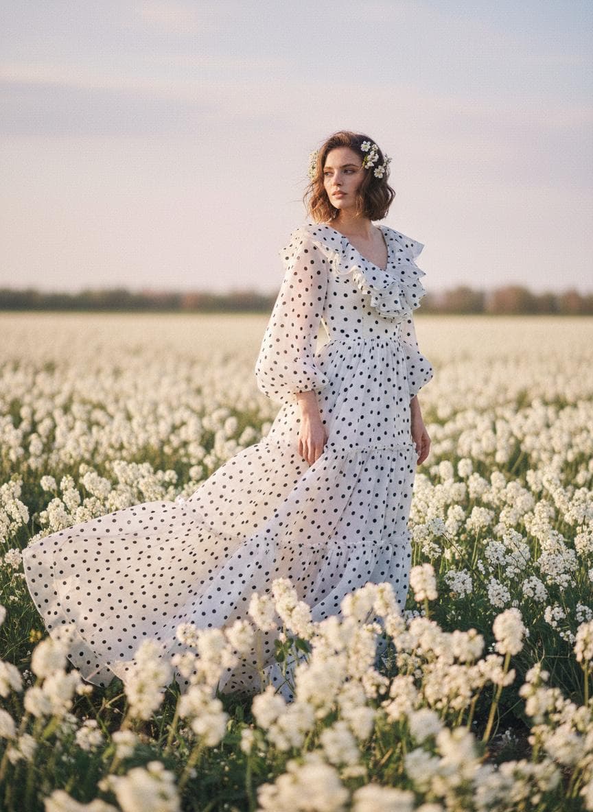 Polka Dot Midi Dress